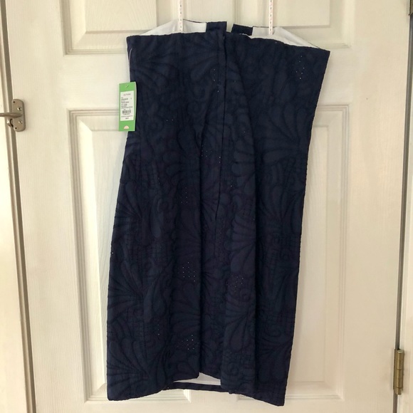 NWT Lilly Pulitzer size 6 Frankie dress A Dollop of Eyelet, True Navy - Picture 5 of 10